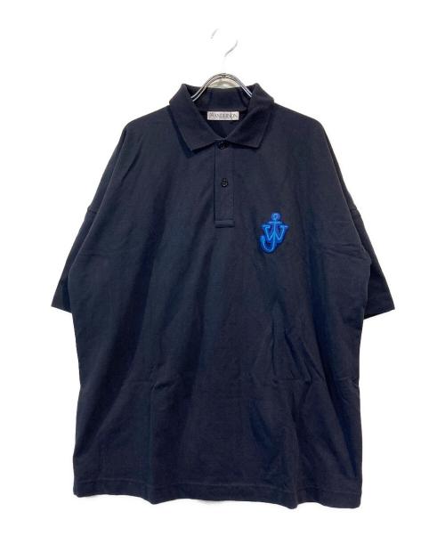 J.W.ANDERSON（ジェイダブリューアンダーソン）J.W.ANDERSON (ジェイダブリューアンダーソン) ロゴパッチポロシャツ ネイビー サイズ:Mの古着・服飾アイテム