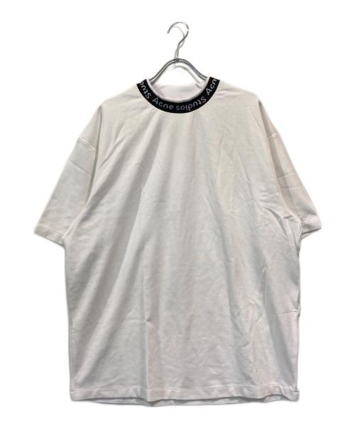 Acne studios（アクネ ストゥディオス）ACNE STUDIOS (アクネ ストゥディオス) Extorr Logo Rib Tシャツ ホワイト サイズ:Sの古着・服飾アイテム