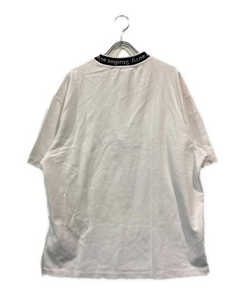 Acne studios（アクネ ストゥディオス）ACNE STUDIOS (アクネ ストゥディオス) Extorr Logo Rib Tシャツ ホワイト サイズ:Sの古着・服飾アイテム