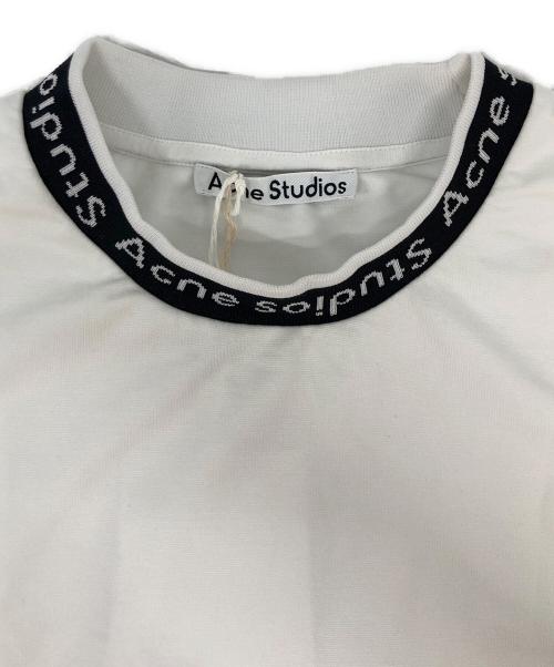 Acne studios（アクネ ストゥディオス）ACNE STUDIOS (アクネ ストゥディオス) Extorr Logo Rib Tシャツ ホワイト サイズ:Sの古着・服飾アイテム