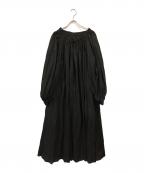 MARIHAマリハ）の古着「ギャザーブラウスワンピース」｜ブラック