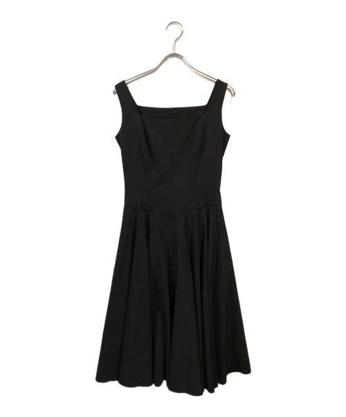 FOXEY NEWYORK（フォクシーニューヨーク）FOXEY NEWYORK (フォクシーニューヨーク) ノースリーブワンピース ブラック サイズ:38の古着・服飾アイテム