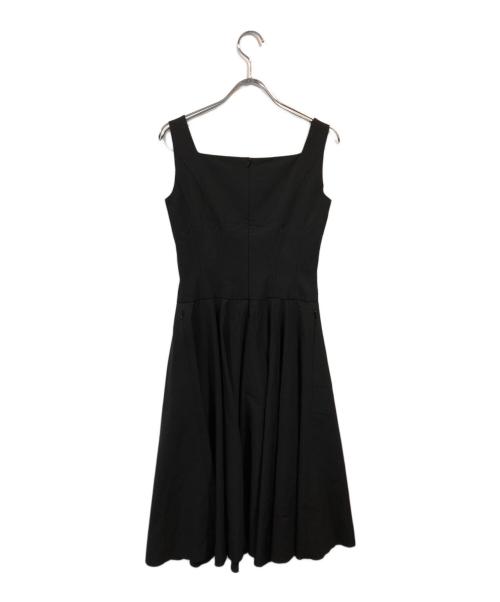 FOXEY NEWYORK（フォクシーニューヨーク）FOXEY NEWYORK (フォクシーニューヨーク) ノースリーブワンピース ブラック サイズ:38の古着・服飾アイテム