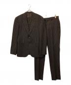 Paul Smith COLLECTIONポールスミス コレクション）の古着「2Bストライプセットアップスーツ」｜グレー×ベージュ