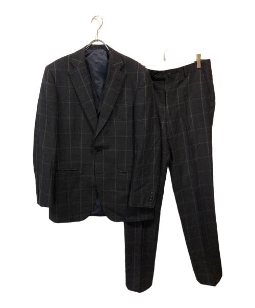 Kent Ave（ケントアヴェニュー）kent ave (ケントアヴェニュー) ウインドウペンチェック3ピーススーツ ネイビー サイズ: A-6の古着・服飾アイテム