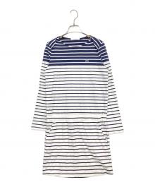 LACOSTE（ラコステ）の古着「ワニワッペンカットソーワンピース」｜ネイビー