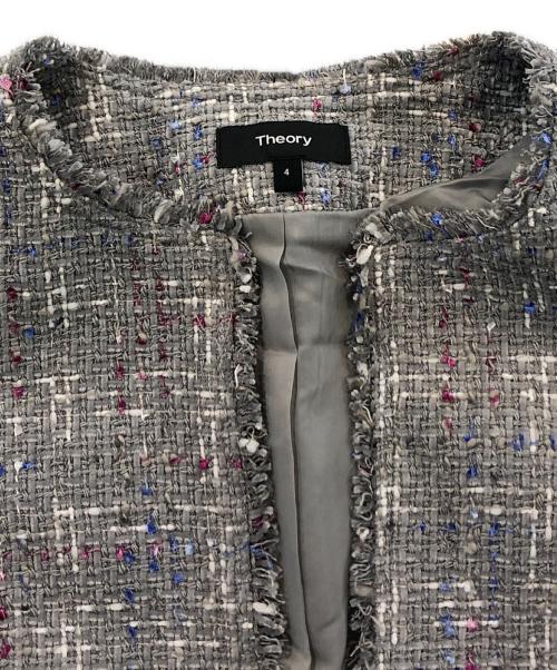 theory（セオリー）theory (セオリー) ミックスツイードジャケット グレー サイズ:SIZE 4の古着・服飾アイテム
