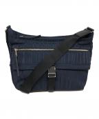 PAUL SMITHポールスミス）の古着「シャドーストライプショルダーバッグ」｜ネイビー