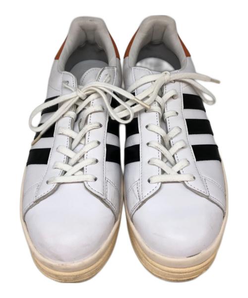 Y-3（ワイスリー）Y-3 (ワイスリー) ヒチョローカットスニーカー ホワイト×オレンジ サイズ:SIZE 28.5cmの古着・服飾アイテム