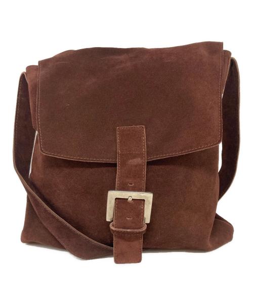 DOLCE & GABBANA（ドルチェ＆ガッバーナ）DOLCE & GABBANA (ドルチェ＆ガッバーナ) スエードフラップショルダーバッグ ブラウンの古着・服飾アイテム