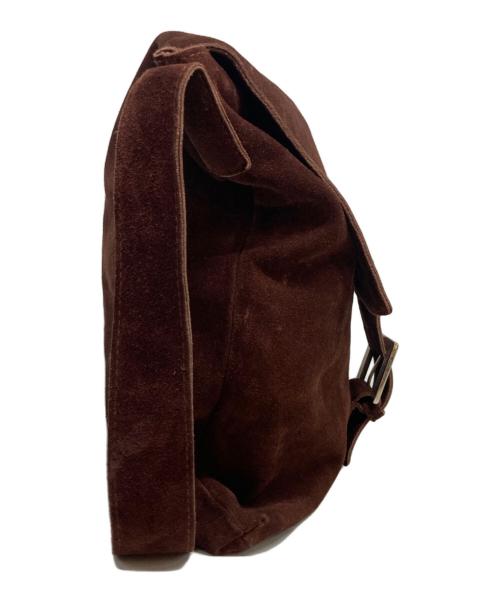 DOLCE & GABBANA（ドルチェ＆ガッバーナ）DOLCE & GABBANA (ドルチェ＆ガッバーナ) スエードフラップショルダーバッグ ブラウンの古着・服飾アイテム