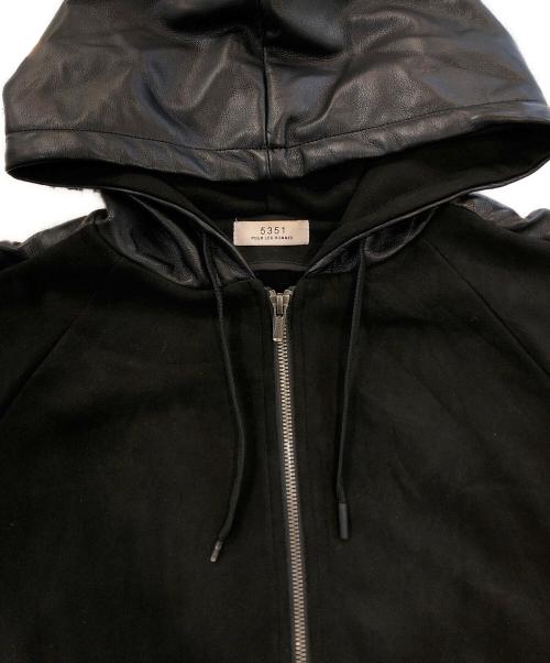5351 pour les hommes（5351プールオム）5351 pour les hommes (5351プールオム) 切替ジップパーカー ブラック サイズ:SIZE 46の古着・服飾アイテム