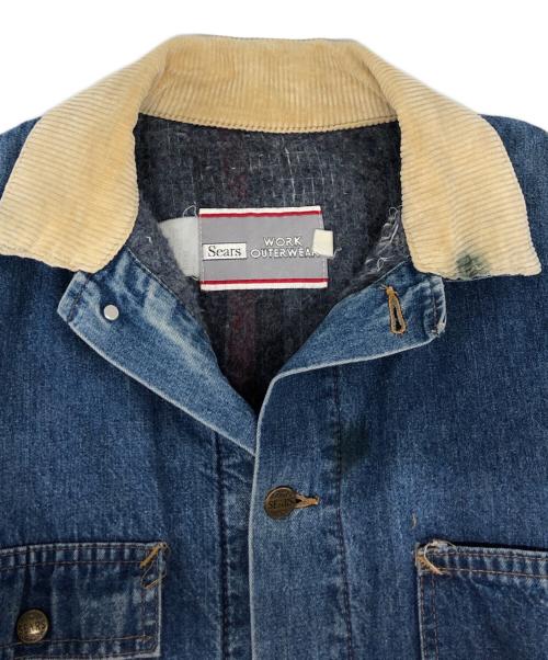 Sears（シアーズ）Sears (シアーズ) 70s 裏地ブランケットカバーオール インディゴ サイズ:Mの古着・服飾アイテム