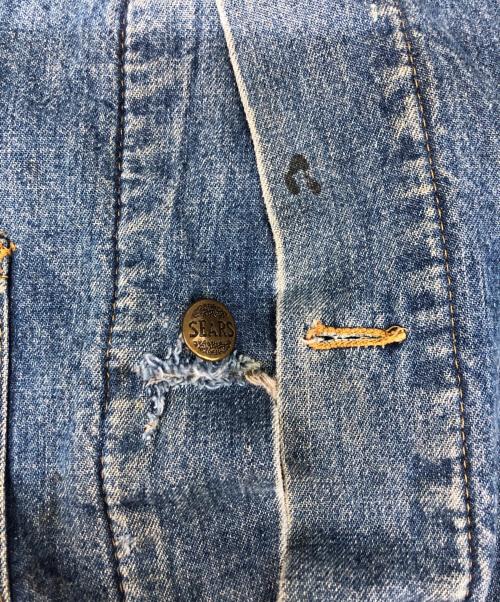 Sears（シアーズ）Sears (シアーズ) 70s 裏地ブランケットカバーオール インディゴ サイズ:Mの古着・服飾アイテム