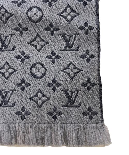 LOUIS VUITTON（ルイ ヴィトン）LOUIS VUITTON (ルイ ヴィトン) モノグラムクラシックウールマフラー グレーの古着・服飾アイテム