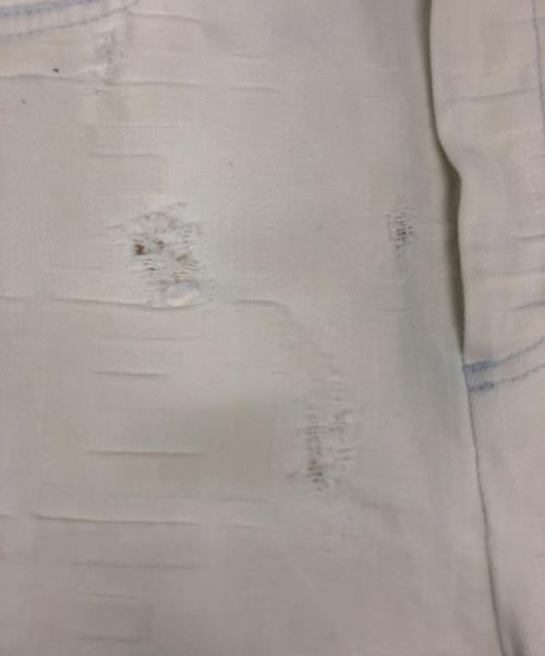 FENDI（フェンディ）FENDI (フェンディ) MARC JACOBS (マークジェイコブス) コラボ総柄デニムパンツ ホワイト サイズ:36の古着・服飾アイテム