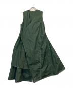 UN3D.アンスリード）の古着「ラップスタイルノースリーブワンピース」｜グリーン