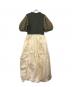 OMMO (オーエムエムオー) ドッキングワンピース グリーン×ベージュ サイズ:36：11000円