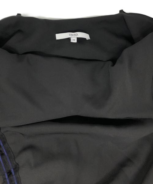 UN3D.（アンスリード）UN3D. (アンスリード) カラーコードギャザーキャミワンピース ブラック サイズ:38の古着・服飾アイテム