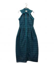 EARDIE（エアライド）の古着「ボーダーケミカルシャツワンピース」｜グリーン