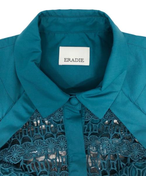 EARDIE（エアライド）EARDIE (エアライド) ボーダーケミカルシャツワンピース グリーン サイズ:FREEの古着・服飾アイテム