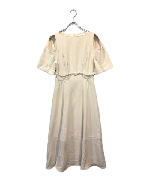 HER LIP TO（ハーリップトゥ）Her lip to (ハーリップトゥ) ハーフスリーブブラウスワンピース ベージュ サイズ:Sの古着・服飾アイテム