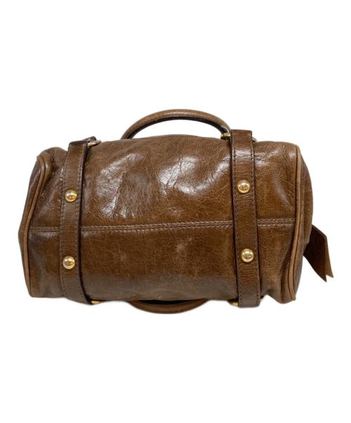 MIU MIU（ミュウミュウ）MIU MIU (ミュウミュウ) ヴィッテロ サイドリボン 2WAYバッグ ブラウンの古着・服飾アイテム