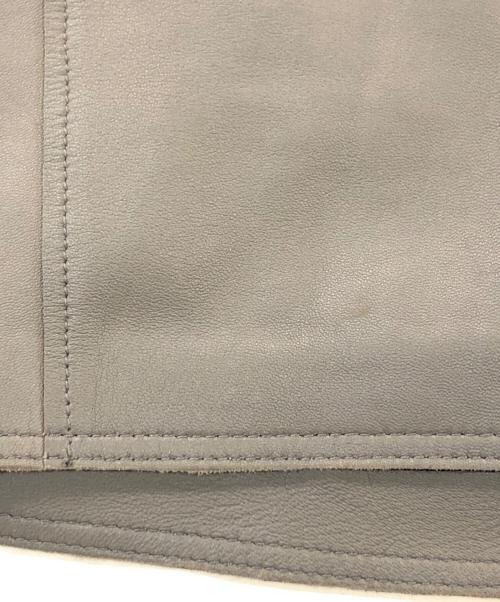 DIESEL（ディーゼル）DIESEL (ディーゼル) L-KORNレザージャケット グレー サイズ:Mの古着・服飾アイテム