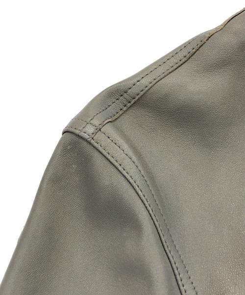 DIESEL（ディーゼル）DIESEL (ディーゼル) L-KORNレザージャケット グレー サイズ:Mの古着・服飾アイテム