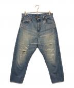 H.UNITエイチユニット）の古着「デニムパンツ」｜ブルー