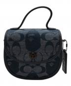 COACH×A BATHING APEコーチ×ア ベイシング エイプ）の古着「ミニサドルショルダーバッグ」｜ネイビー