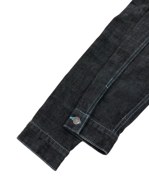 lucien pellat-finet（ルシアン・ペラフィネ）lucien pellat-finet (ルシアン・ペラフィネ) FULLCOUNT (フルカウント) コラボデニムジャケット ブラック×スカイブルー サイズ:Sの古着・服飾アイテム