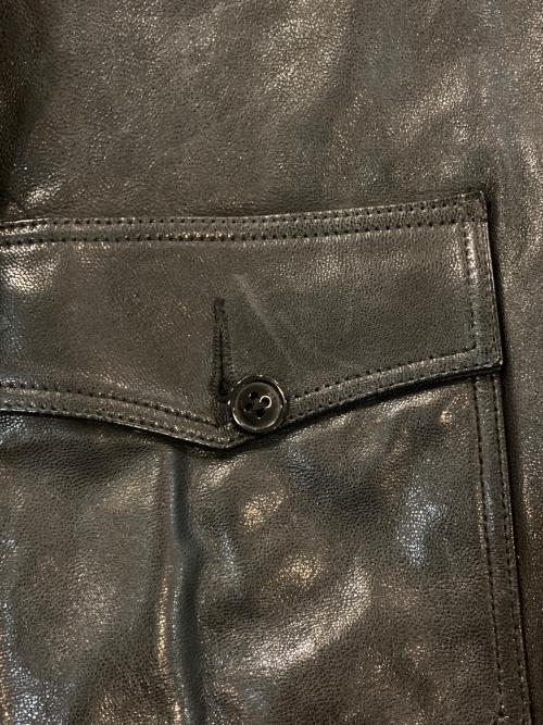 HOUSTON（ヒューストン）HOUSTON (ヒューストン) ゴートスキン G-1 ジャケット ブラック サイズ:SIZE 40の古着・服飾アイテム