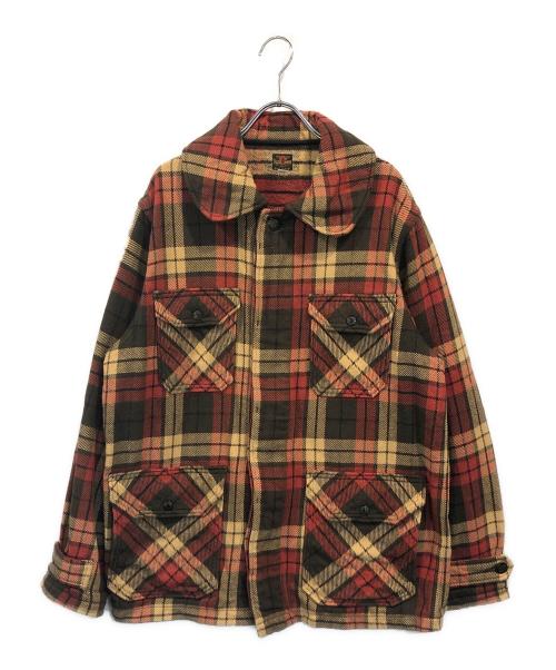 Deluxeware（デラックスウェア）DELUXEWARE (デラックスウェア) ヘビーウェイトシャツジャケット レッド サイズ:SIZE Lの古着・服飾アイテム