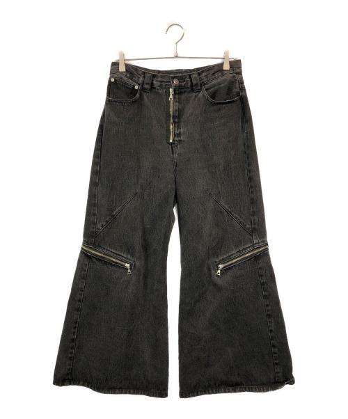 HARE（ハレ）HARE (ハレ) MEGAフレアデニム ブラック サイズ:Sの古着・服飾アイテム