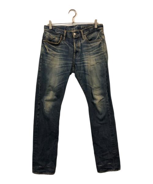 Hysteric Glamour（ヒステリックグラマー）Hysteric Glamour (ヒステリックグラマー) スタッズ加工デニムパンツ インディゴ サイズ:ｗ32の古着・服飾アイテム