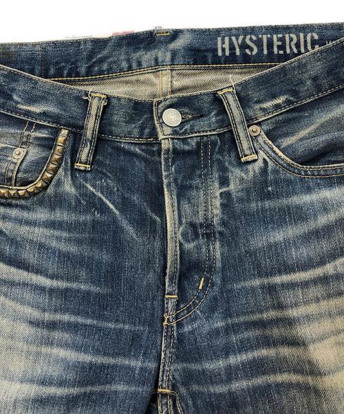 Hysteric Glamour（ヒステリックグラマー）Hysteric Glamour (ヒステリックグラマー) スタッズ加工デニムパンツ インディゴ サイズ:ｗ32の古着・服飾アイテム