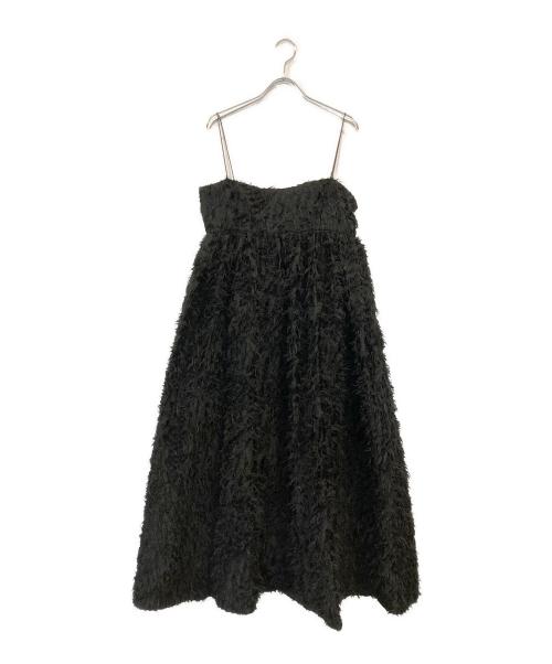 MECRE（メクル）MECRE (メクル) 2way ジャガード ボリューム キャミドレス ワンピース ブラック サイズ:Mの古着・服飾アイテム