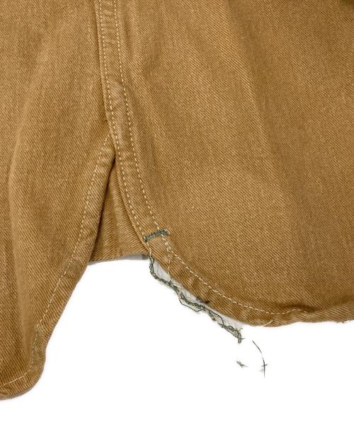 EIGHT G（エイトジー）EIGHT G (エイトジー) Brown Twill Work Shirt ベージュ サイズ:38の古着・服飾アイテム