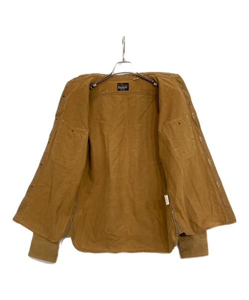 EIGHT G（エイトジー）EIGHT G (エイトジー) Brown Twill Work Shirt ベージュ サイズ:38の古着・服飾アイテム