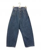 ASTRAETアストラット）の古着「CO タック ワイド デニムパンツ」｜ブルー