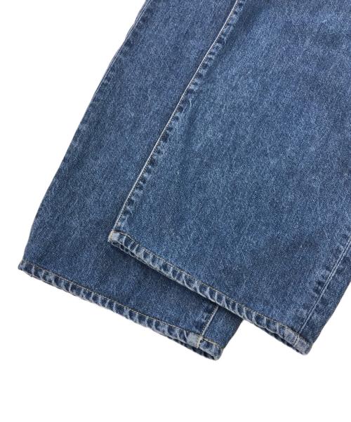 ASTRAET（アストラット）ASTRAET (アストラット) CO タック ワイド デニムパンツ ブルーの古着・服飾アイテム