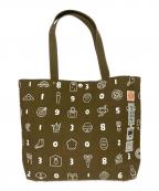 一澤信三郎帆布×SOU・SOU×高島屋イチザワシンザブロウハンプ×ソウソウ×タカシマヤ）の古着「三三屋手さげかばん」｜オリーブ