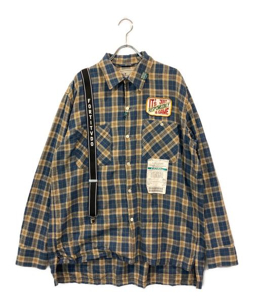 Maison MIHARA YASUHIRO（メゾン ミハラ ヤスヒロ）Maison MIHARA YASUHIRO (メゾン ミハラ ヤスヒロ) checked print shirt ブルー サイズ:46の古着・服飾アイテム
