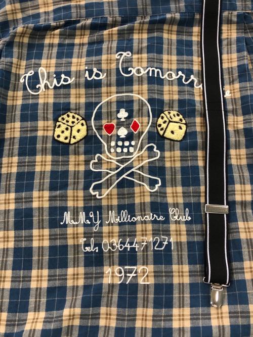 Maison MIHARA YASUHIRO（メゾン ミハラ ヤスヒロ）Maison MIHARA YASUHIRO (メゾン ミハラ ヤスヒロ) checked print shirt ブルー サイズ:46の古着・服飾アイテム