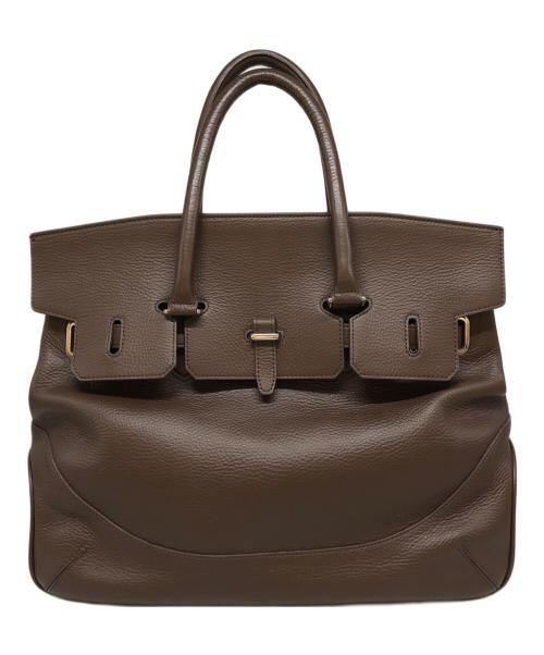 PELLE MORBIDA（ペッレモルビダ）PELLE MORBIDA (ペッレモルビダ) フラップトートバッグ ブラウンの古着・服飾アイテム