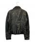 ARMANI JEANS (アルマーニジーンズ) ボタンデザインレザーライダースジャケット ブラック サイズ:38：15000円