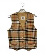 Burberry'sバーバリーズ）の古着「金ボタンノバチェックベスト」｜ブラウン