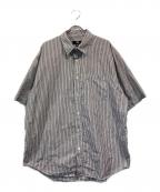 stussyステューシー）の古着「BOXY SS SHIRT 8 BALL STRIPE」｜グレー