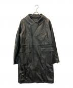 hystericsヒステリックス）の古着「ラムレザーフラットカラーダブルライダースコート」｜ブラック